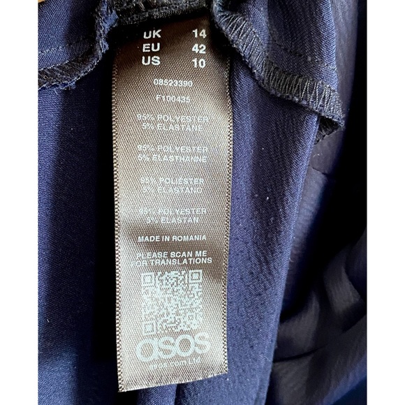 ASOS Navy One Shoulder  Midaxi Dress in Satin, 10 - Picture 12 of 12